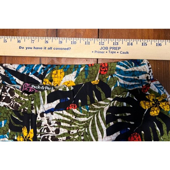 Peck and Peck women's multicolor pull on, elastic waist, wide leg, pants, XL - Picture 6 of 8